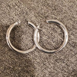 Silver toned earrings